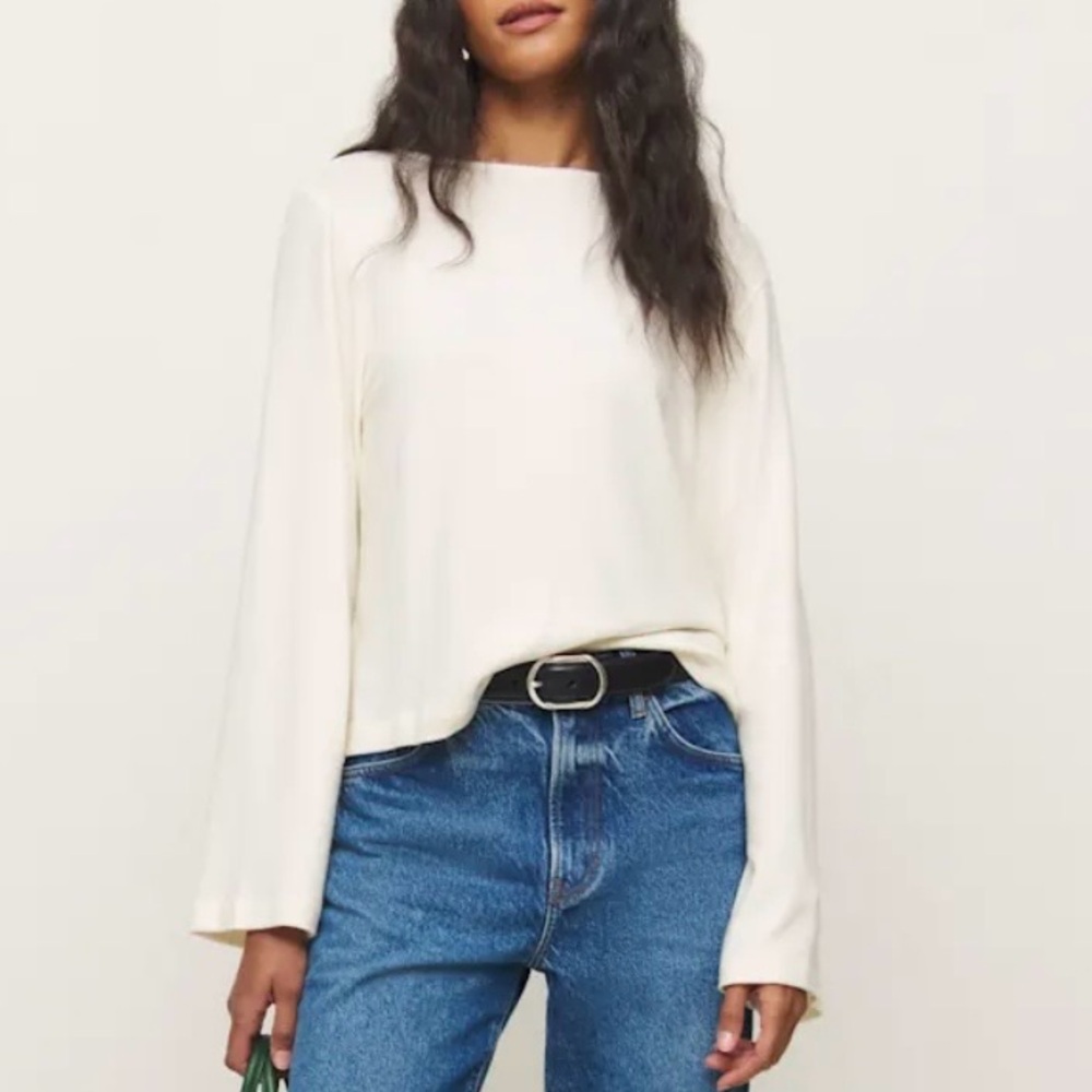 Reformation Knit Top Cream